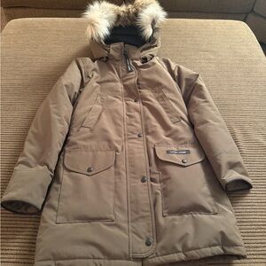 Canada Goose army green Parka with Faux Fur Hood
